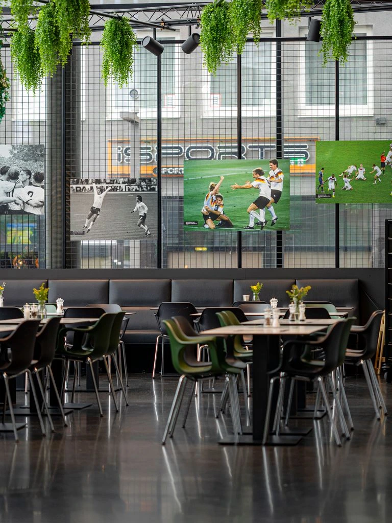Wind-load engineered perimeter fencing installed around a UEFA-tier European stadium
